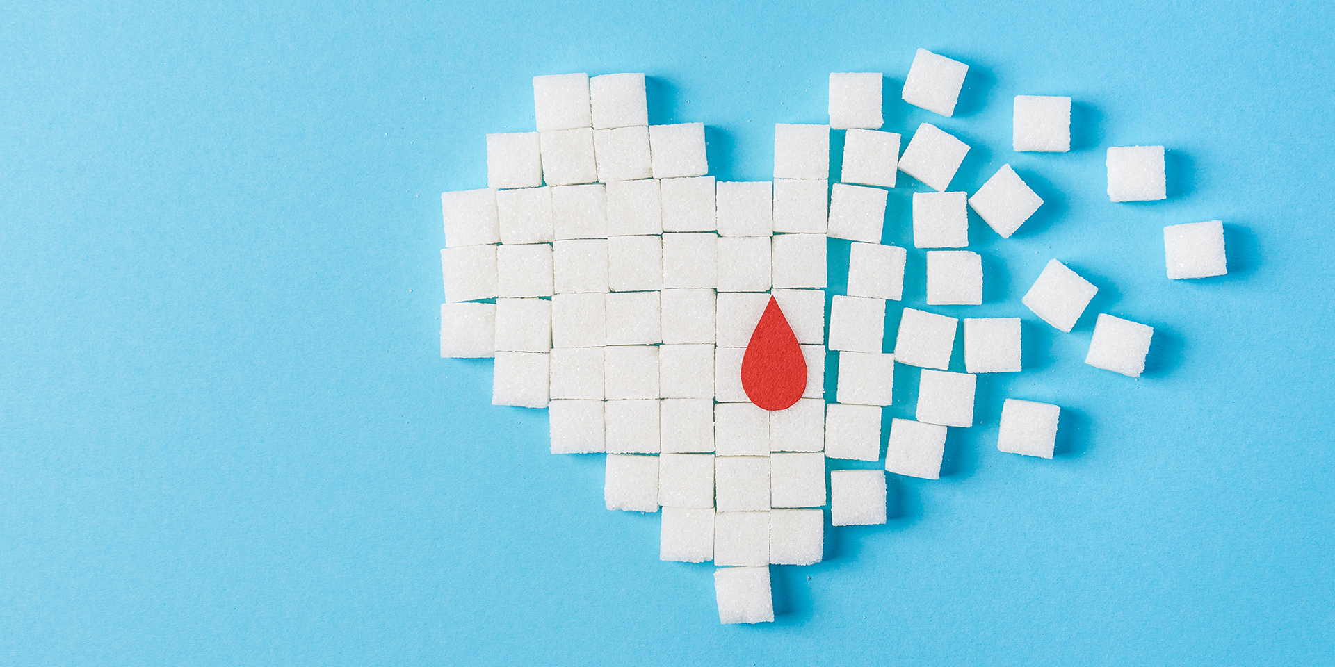 sugar cubes in the shape of a heart